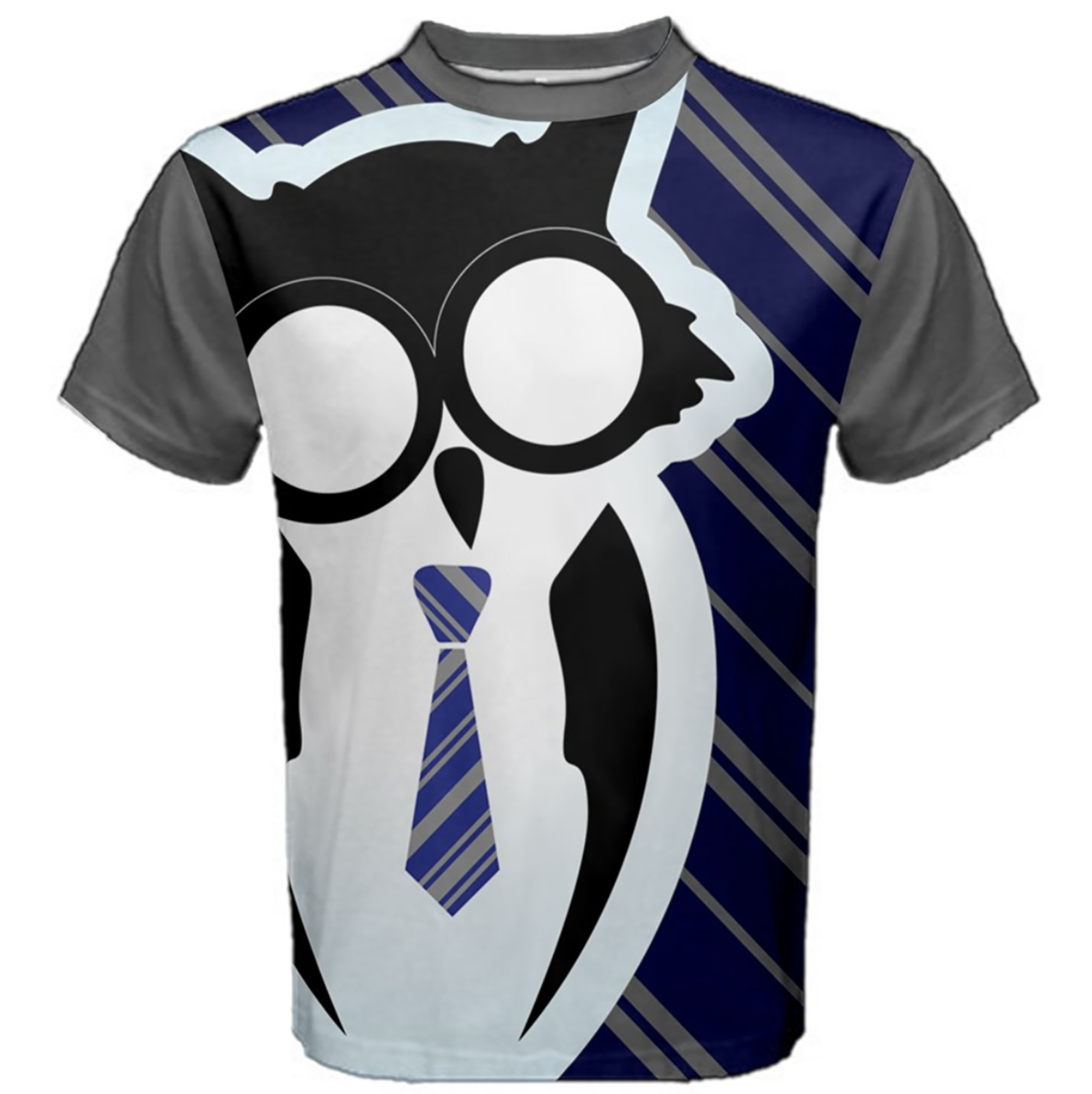 Owl Striped (Unisex) Cotton Tee - Inspired by Ravenclaw House
