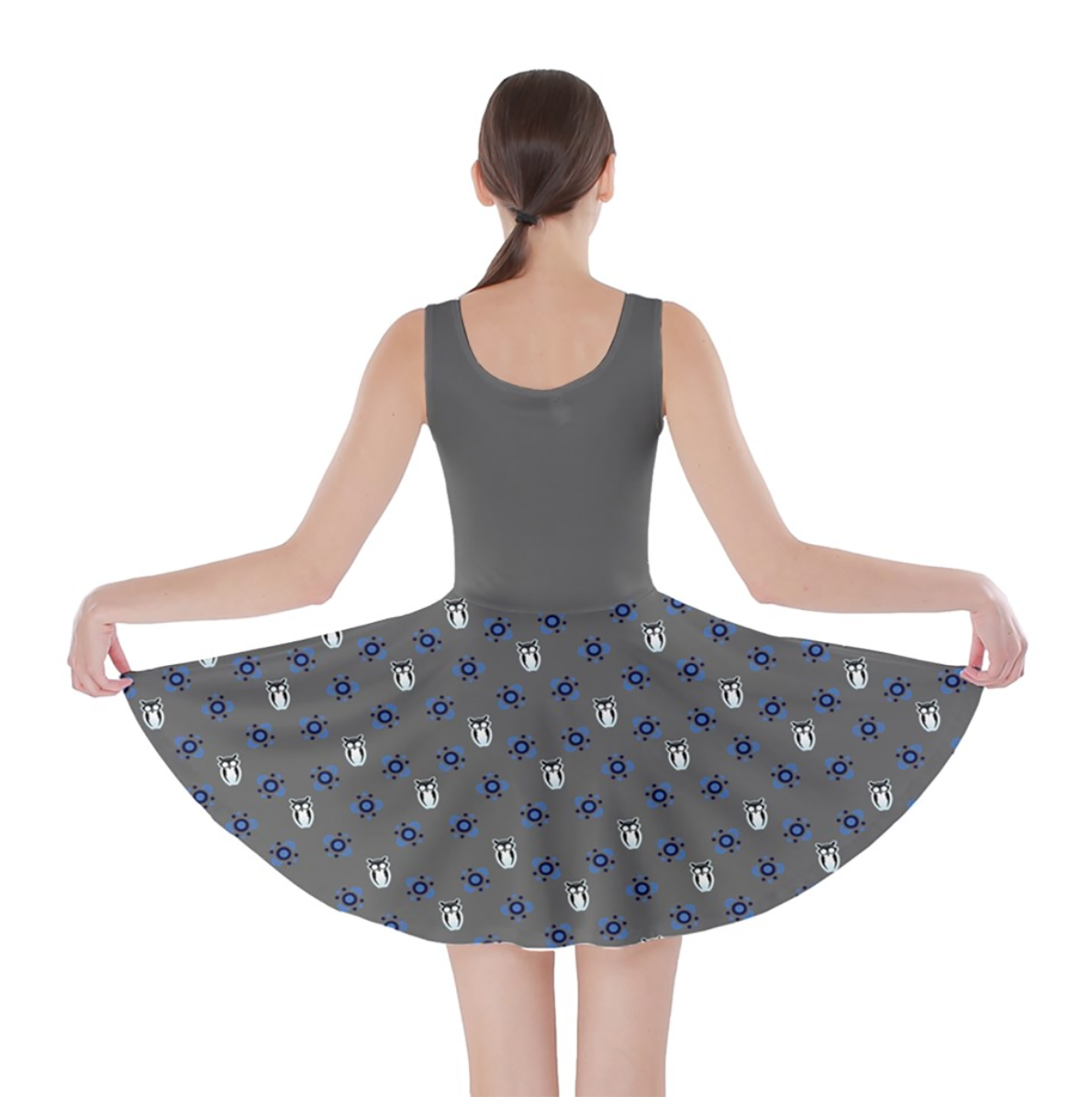 Owl (Blue) Pattern Skater Dress - Inspired by Ravenclaw