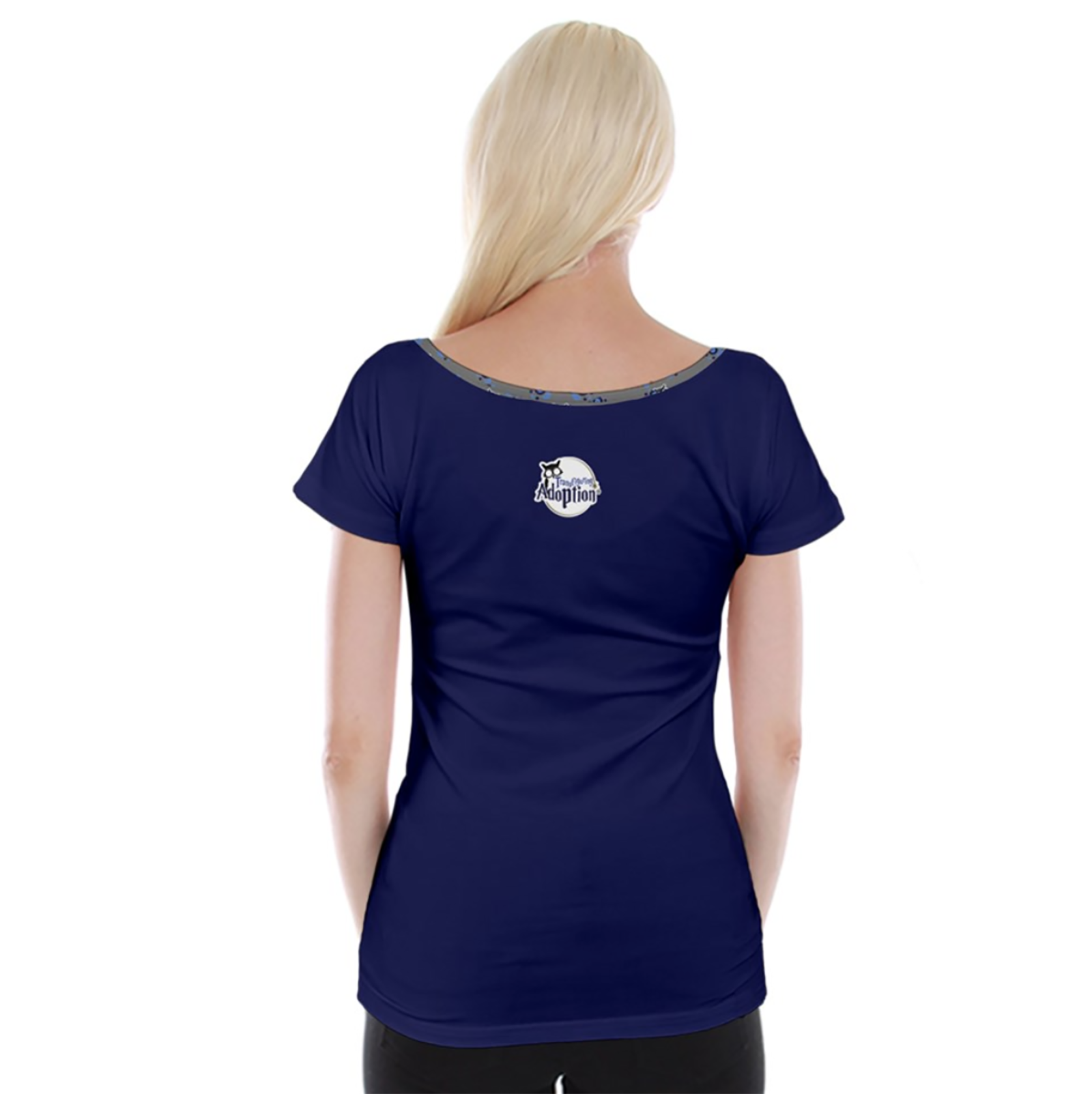 Blue/gray Owl Cap Sleeve Top - Inspired by Ravenclaw