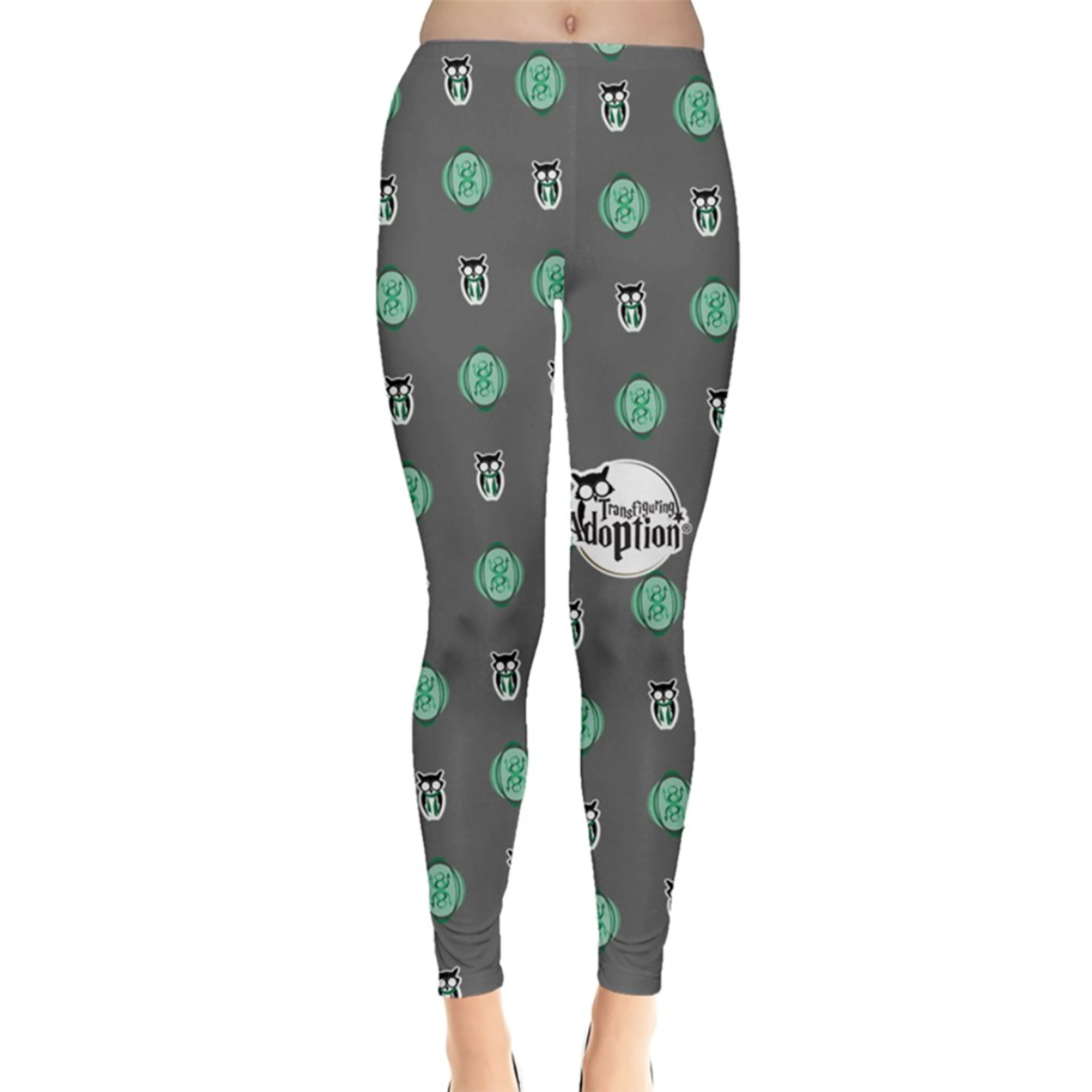 Green & Gray Pattern Leggings - Inspired by Slytherin