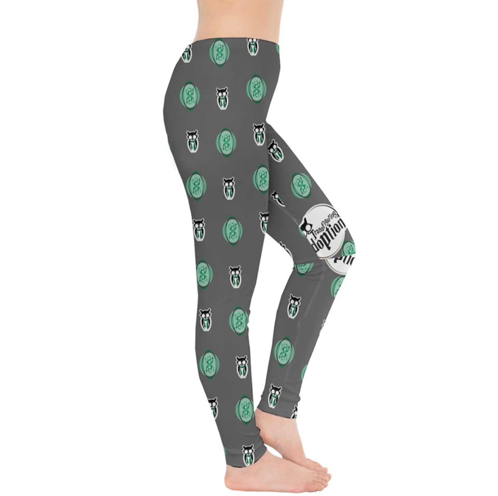 Green & Gray Pattern Leggings - Inspired by Slytherin