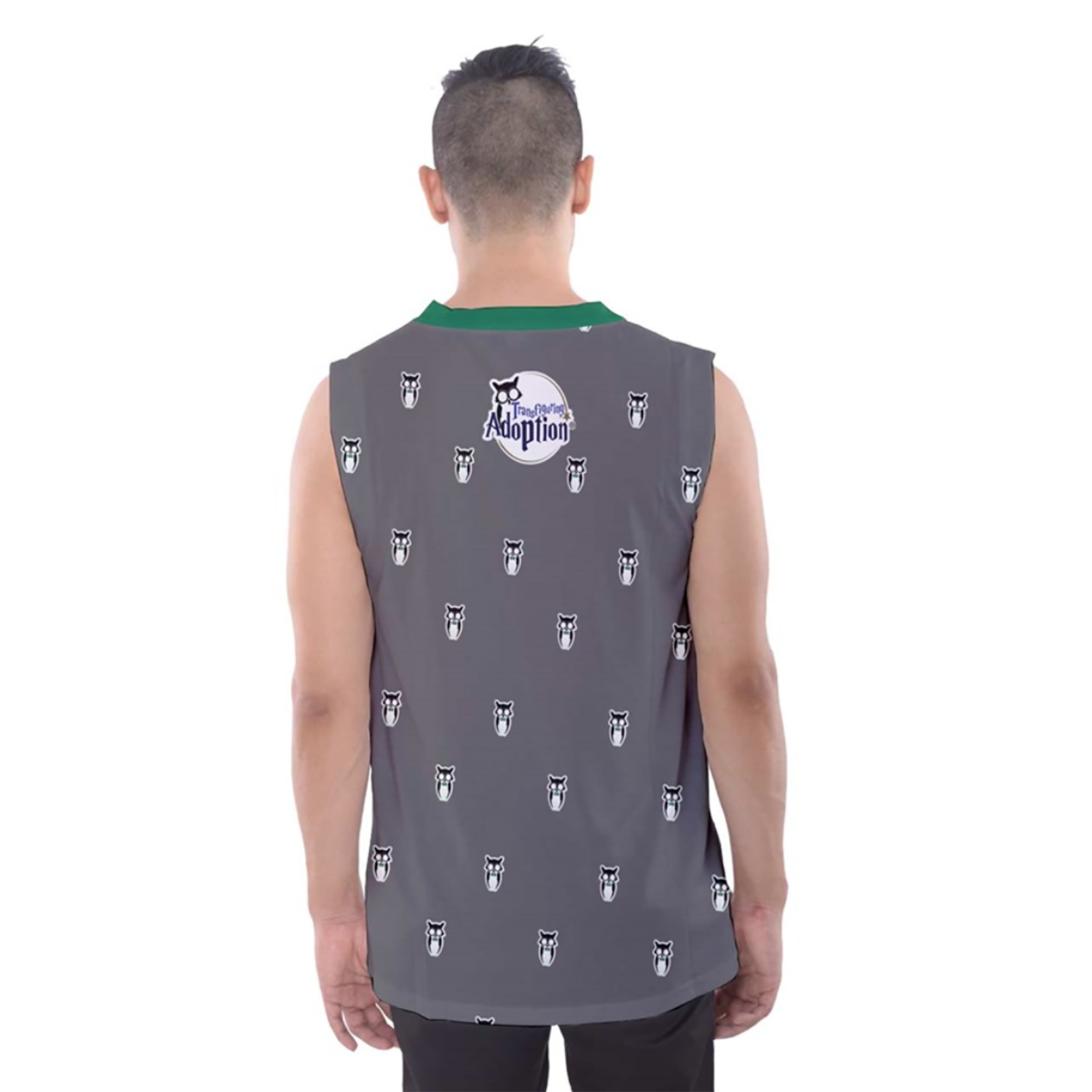 Green/Gray Owl Men's Tank Top - Inspired by Slytherin