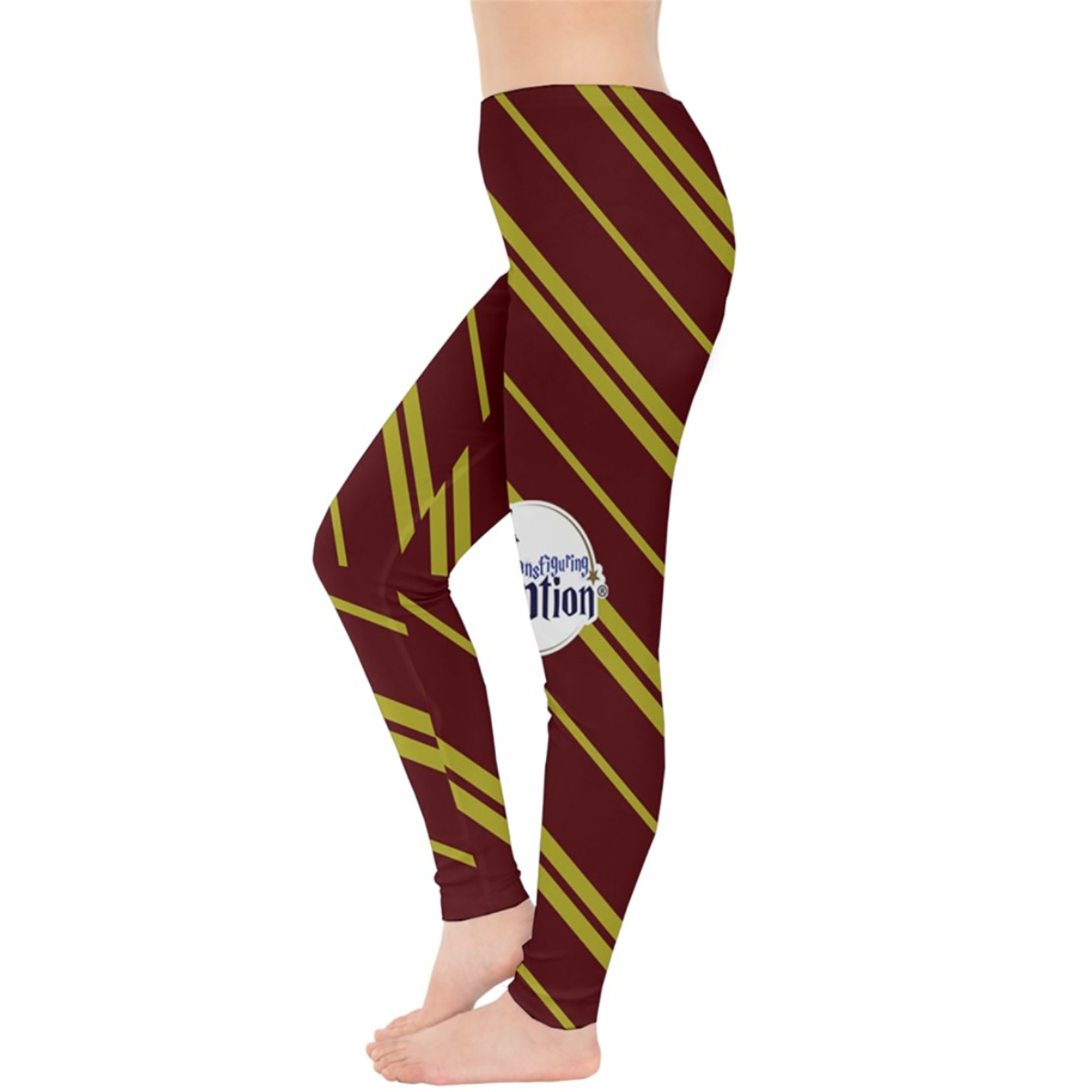 Red & Gold Striped Leggings - Inspired by Gryffindor