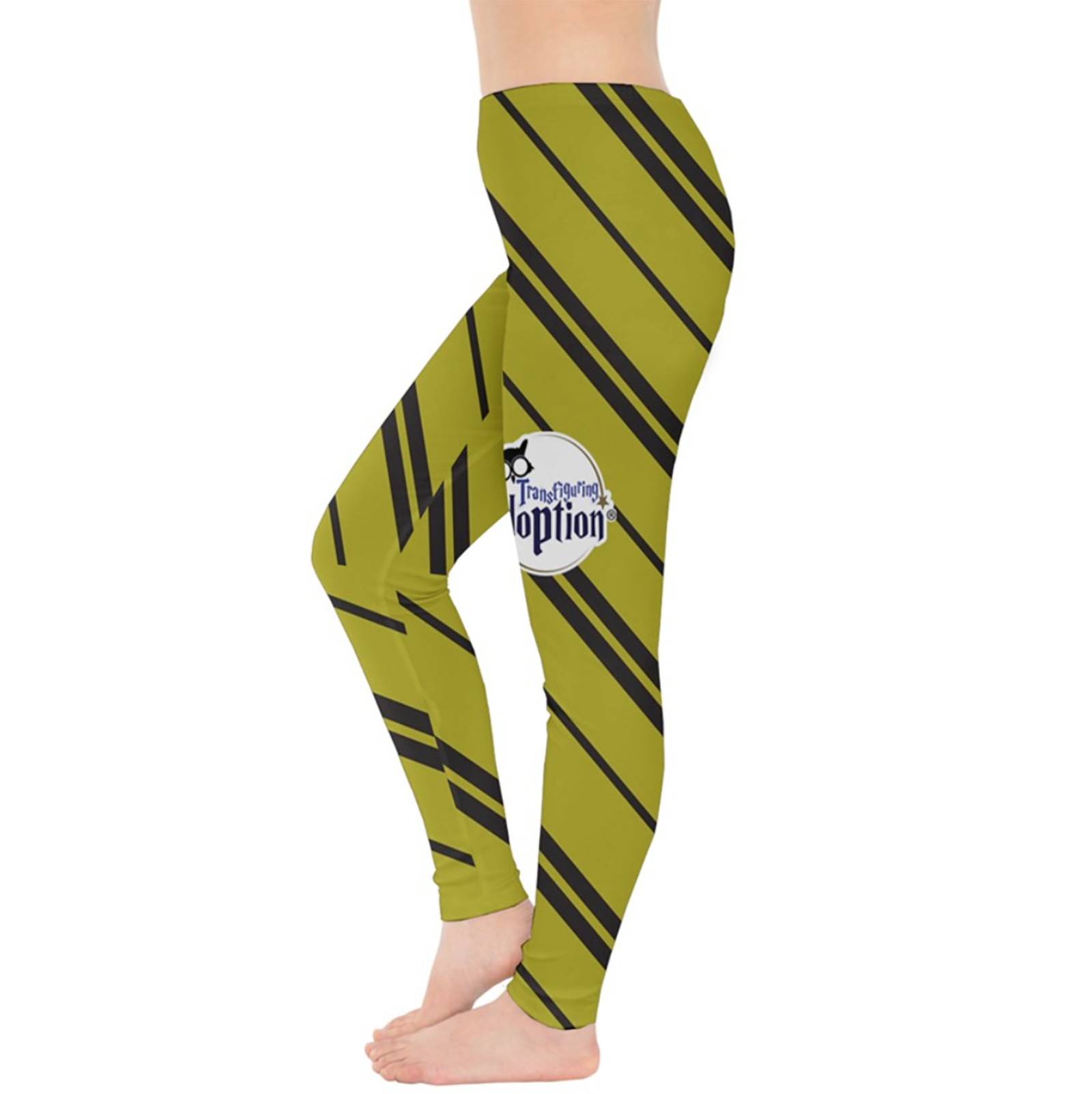 Yellow & Black Striped Leggings - Inspired by Hufflepuff