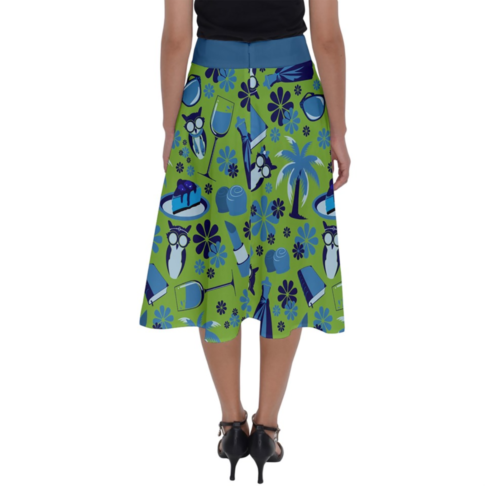 Self-Care Perfect Length Midi Skirt (Green)