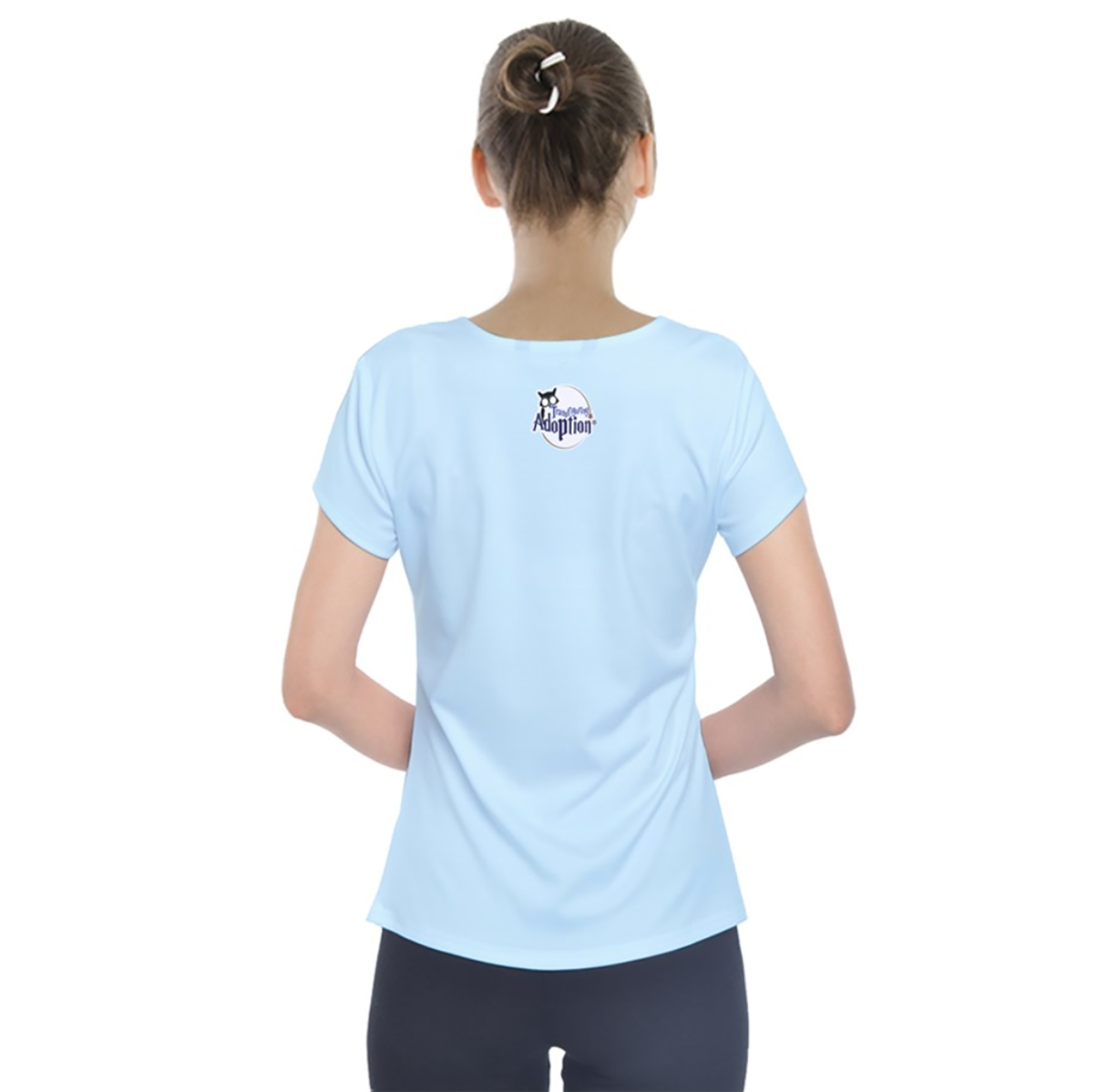 Self-Care Short Sleeve Front Detail Top (Blue)