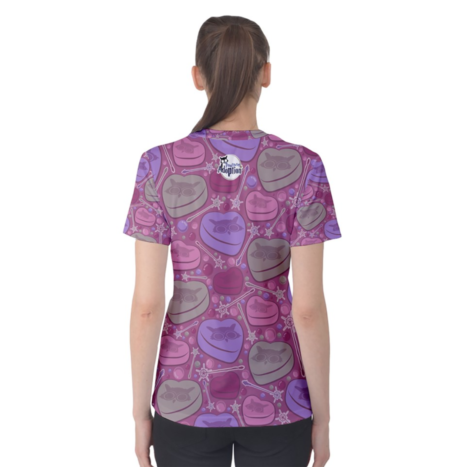 Charmed Women's Cotton Tee (Pink Patterned)
