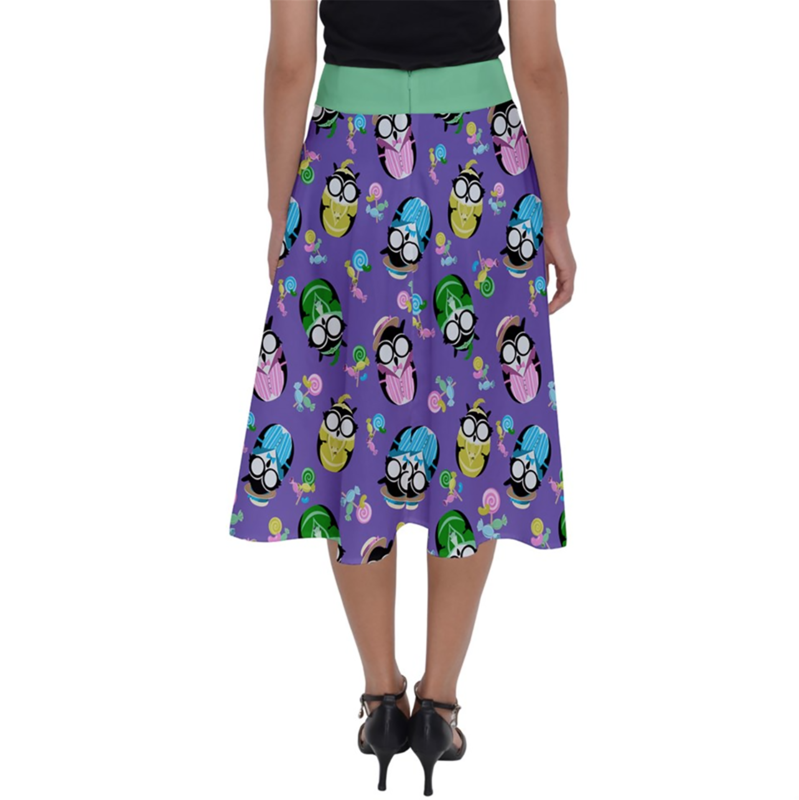 Easter Owl Perfect Length Midi Skirt (Patterned)