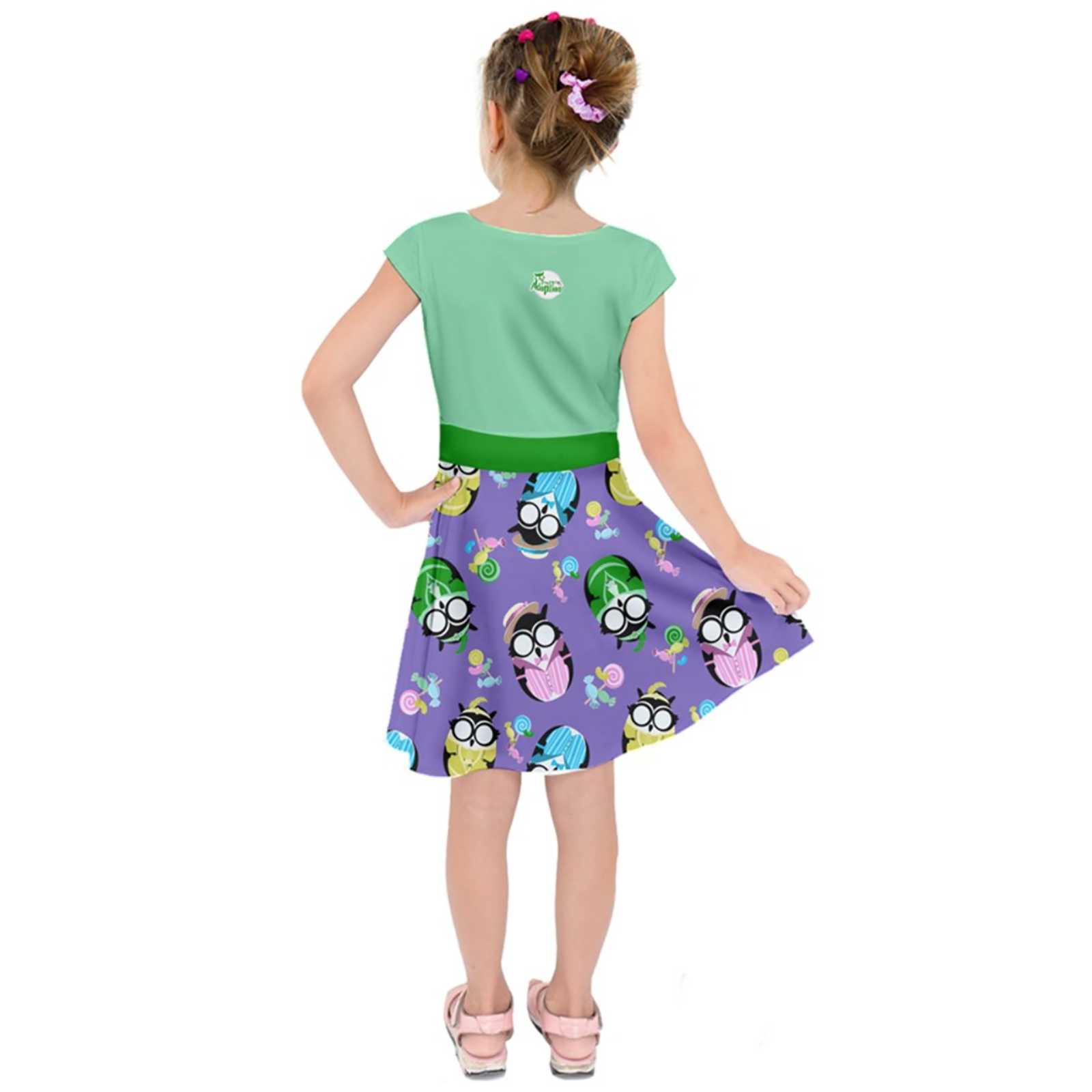 Easter Egg Owl Kids' Short Sleeve Dress