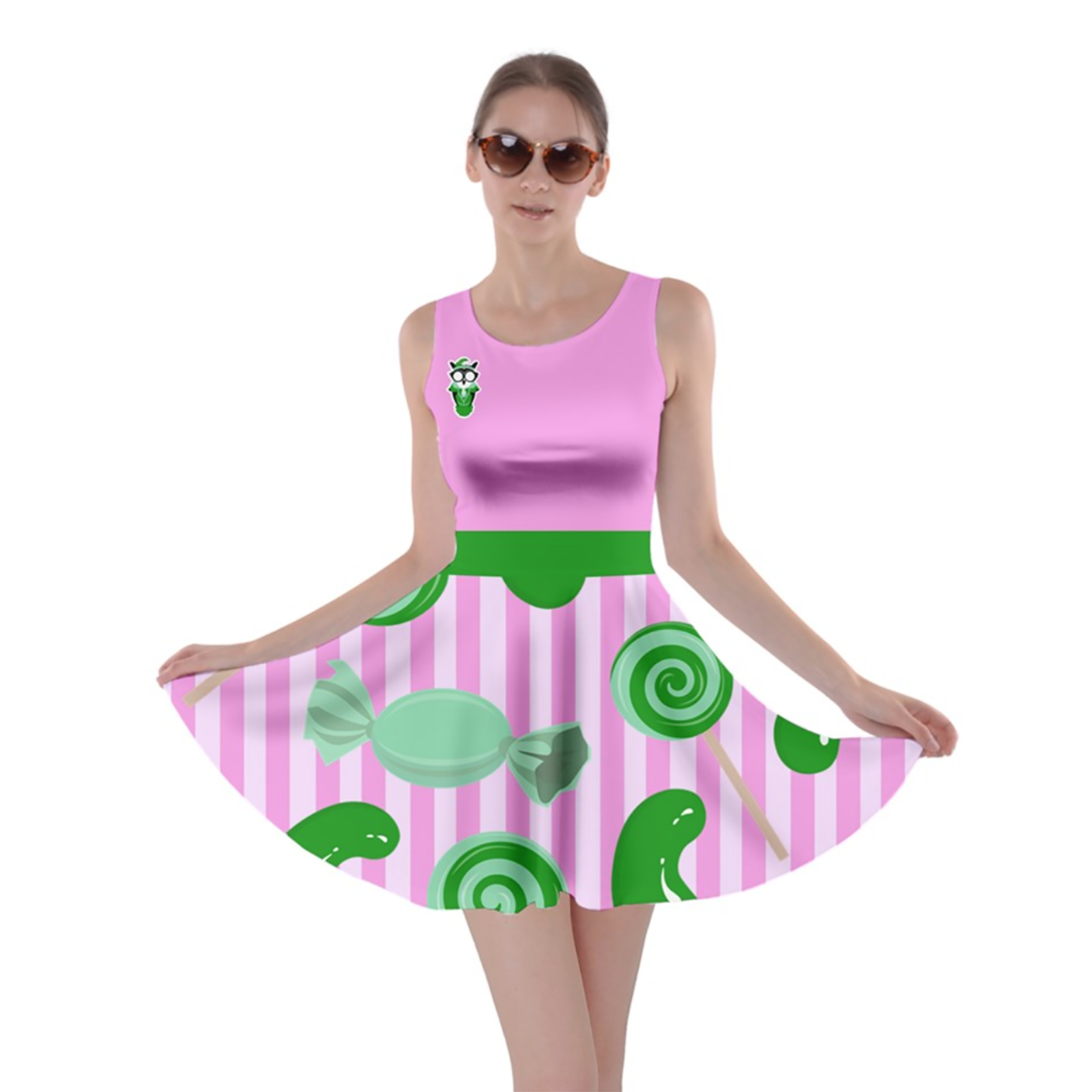 Candy Store Owl Skater Dress (candy pattern)