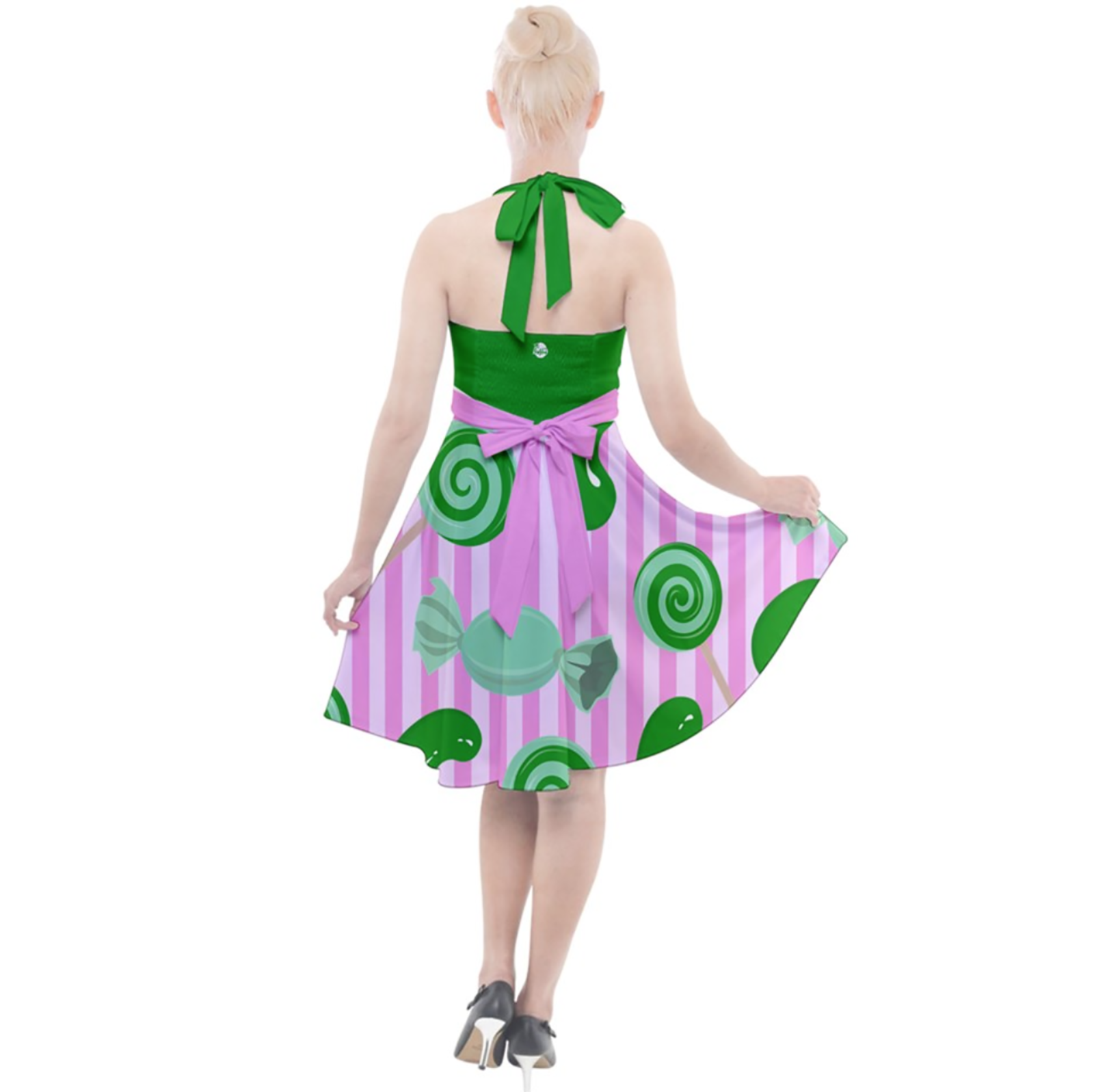 Candy Store Owl Halter Party Swing Dress