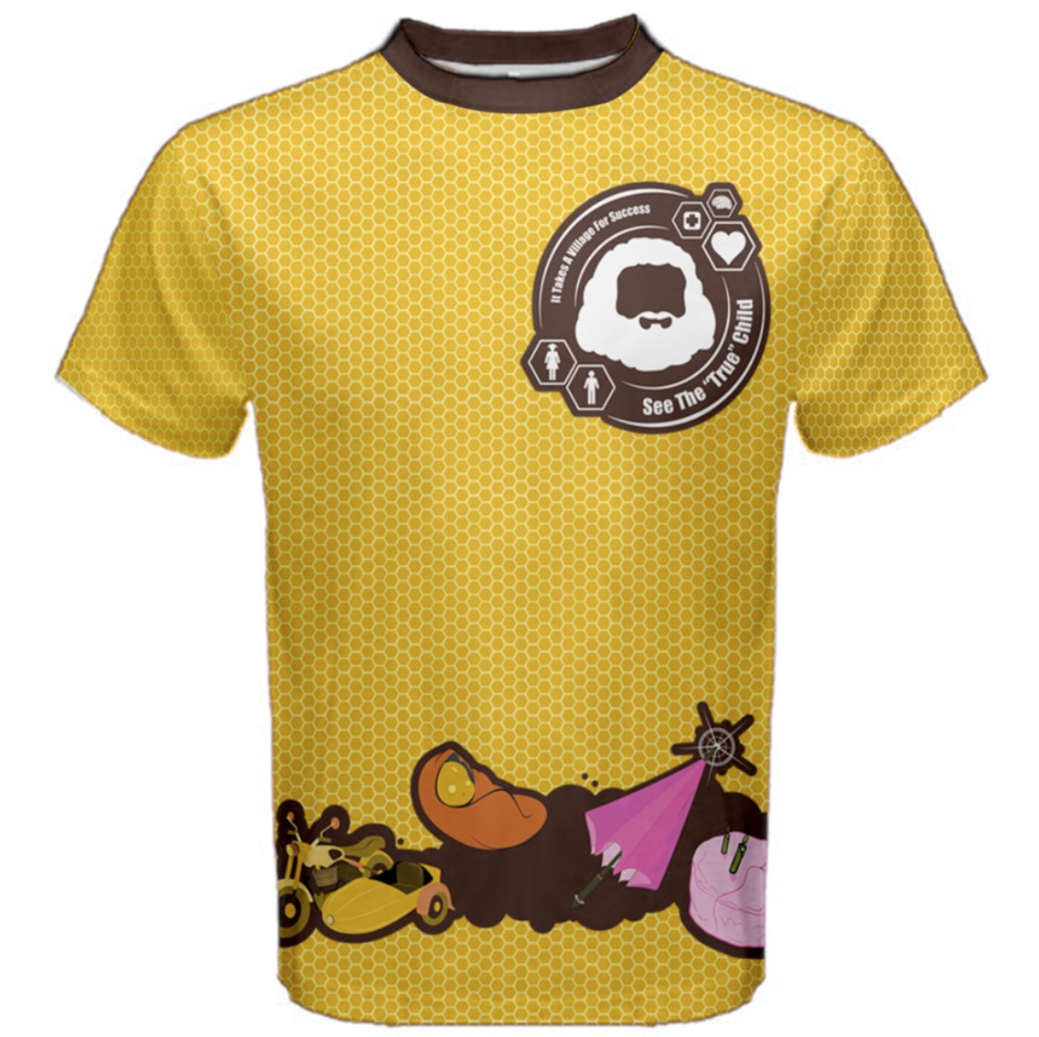 See The "TRUE" Child (Yellow Patterned) Cotton Tee - Inspired by Literary Character, Hagrid