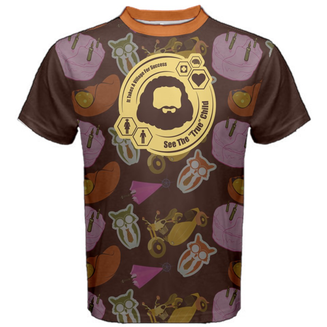 See The "TRUE" Child (Brown Patterned) Cotton Tee - Inspired by Literary Character, Hagrid
