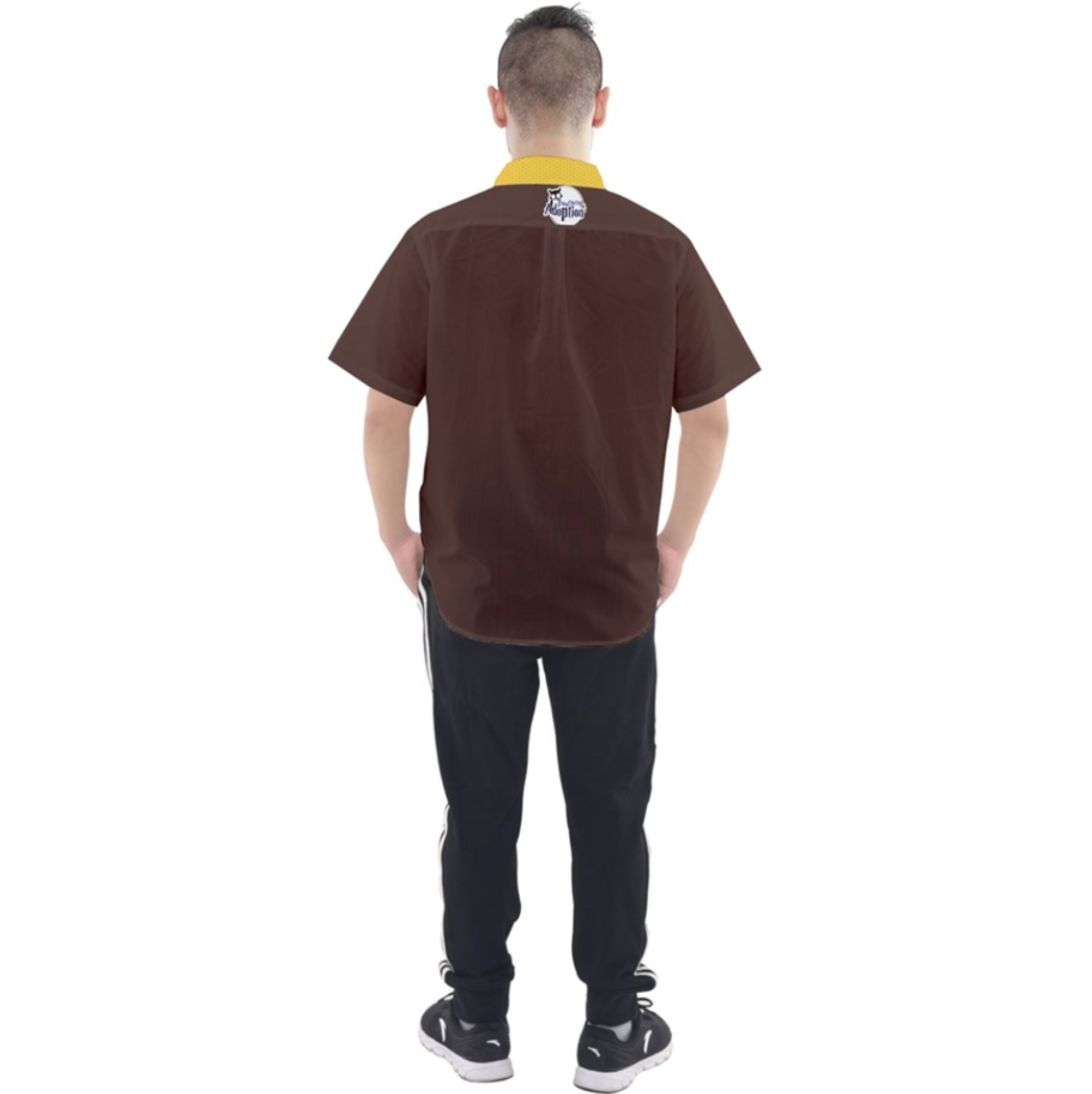 See The "TRUE" Child Button Up Short Sleeve Shirt (Simple Brown) - Inspired by literary character, Hagrid