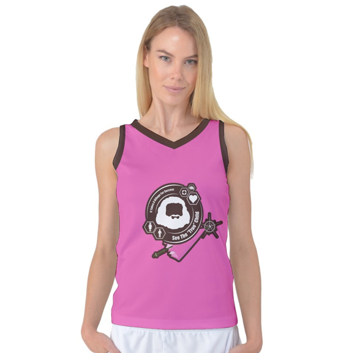 See The "TRUE" Child Women's Tank Top (Pink) - Inspired by Literary Character, Hagrid