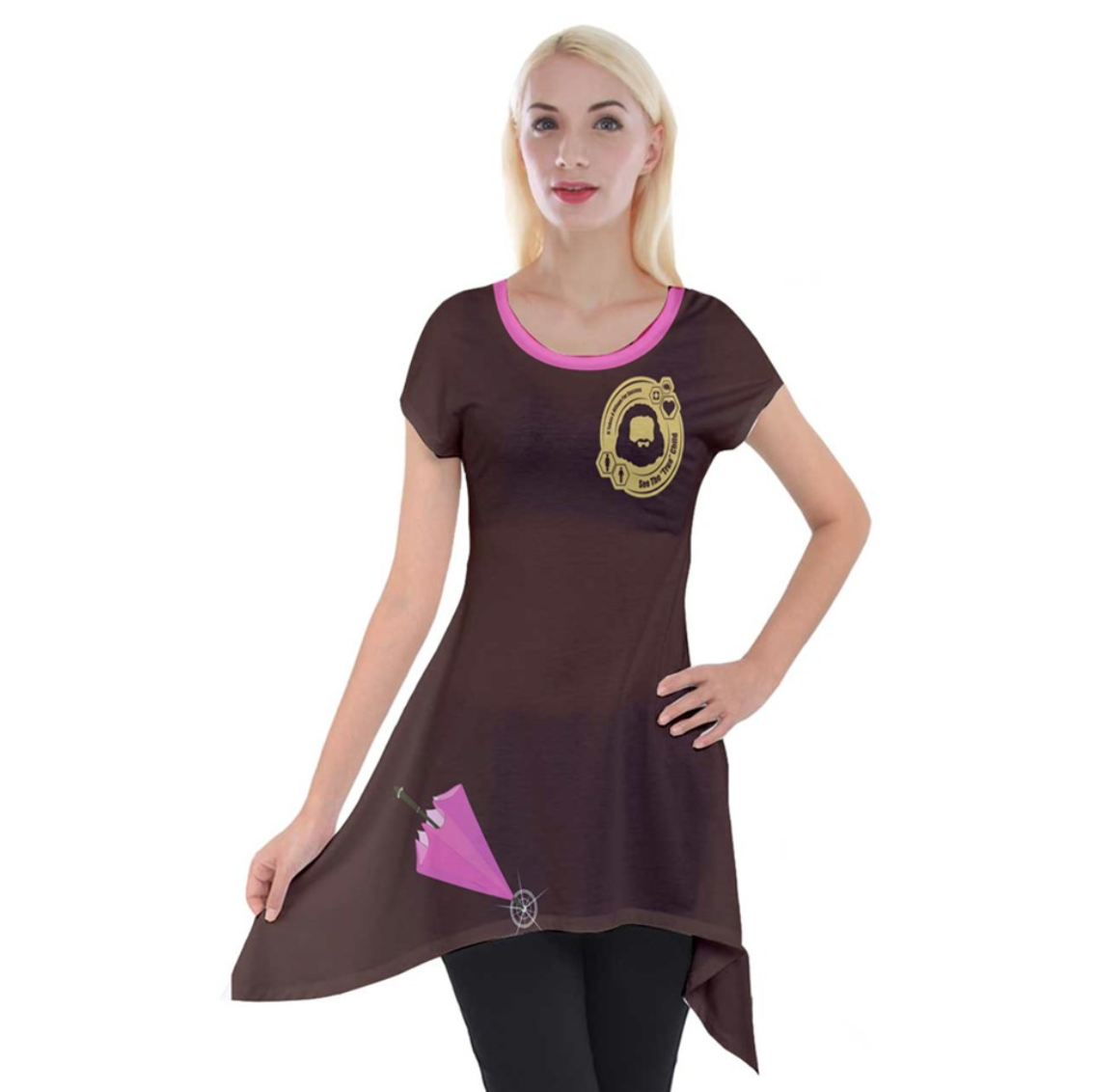 See The "TRUE" Child Short Sleeve Side Drop Tunic - Inspired by Literary Character, Hagrid